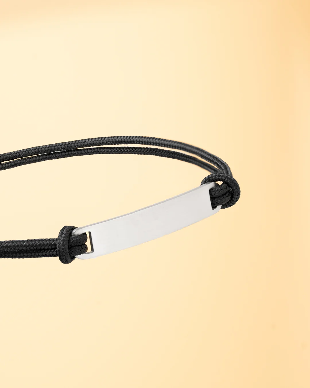 Black nylon bracelet with an engraving plate - Image 2