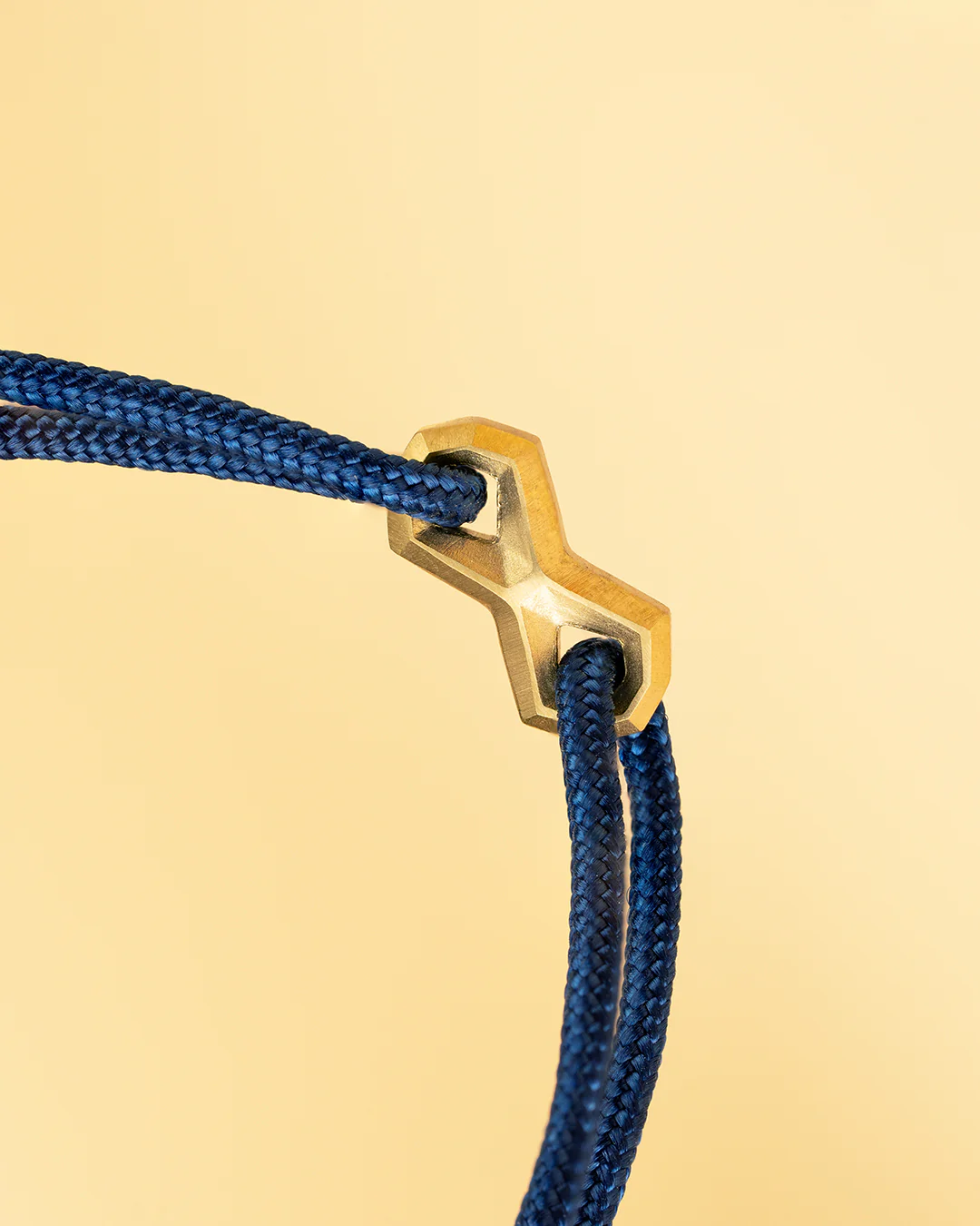 Blue nylon bracelet with a gold-plated infinity sign - Image 2