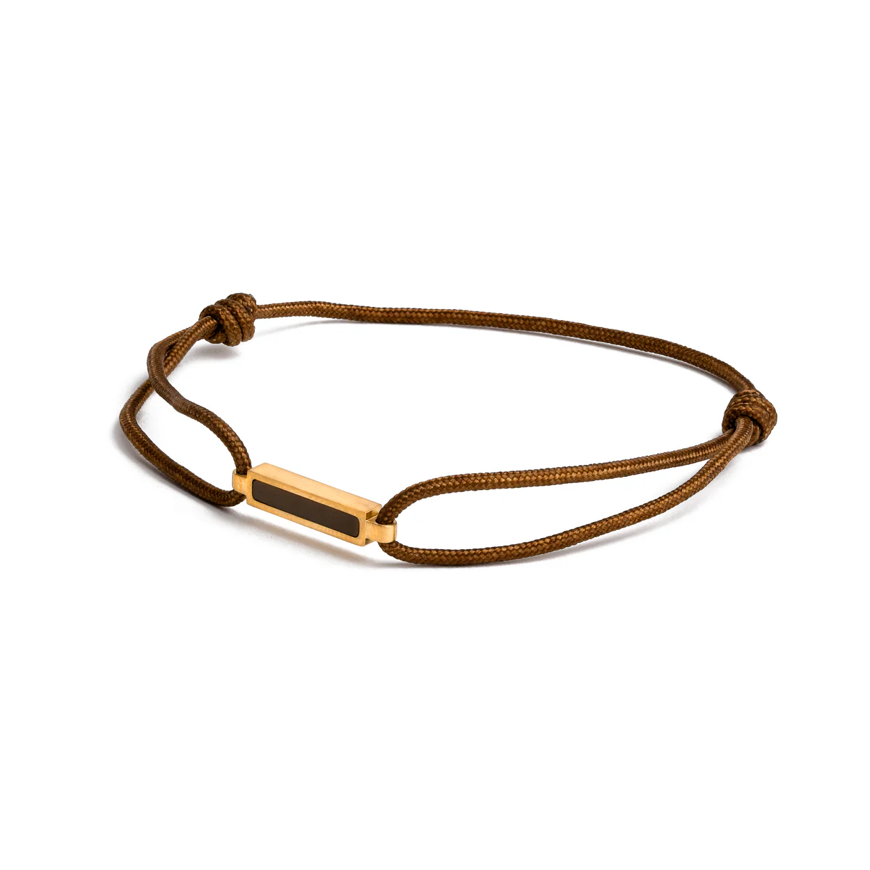 Brown nylon bracelet with a Tiger Eye stone element - Image 5