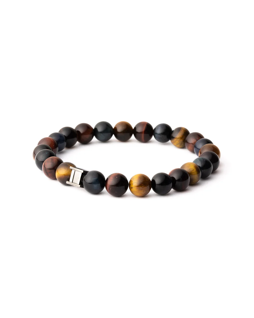 Bracelet with 8mm Tiger Eye stone in 3 colours - Image 4