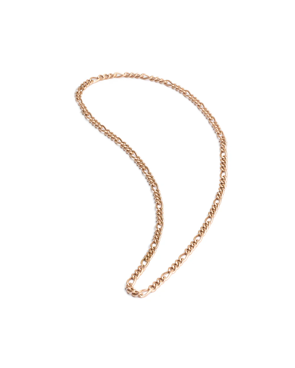 3mm figaro necklace in stainless steel with a bronze plated finish - Image 4