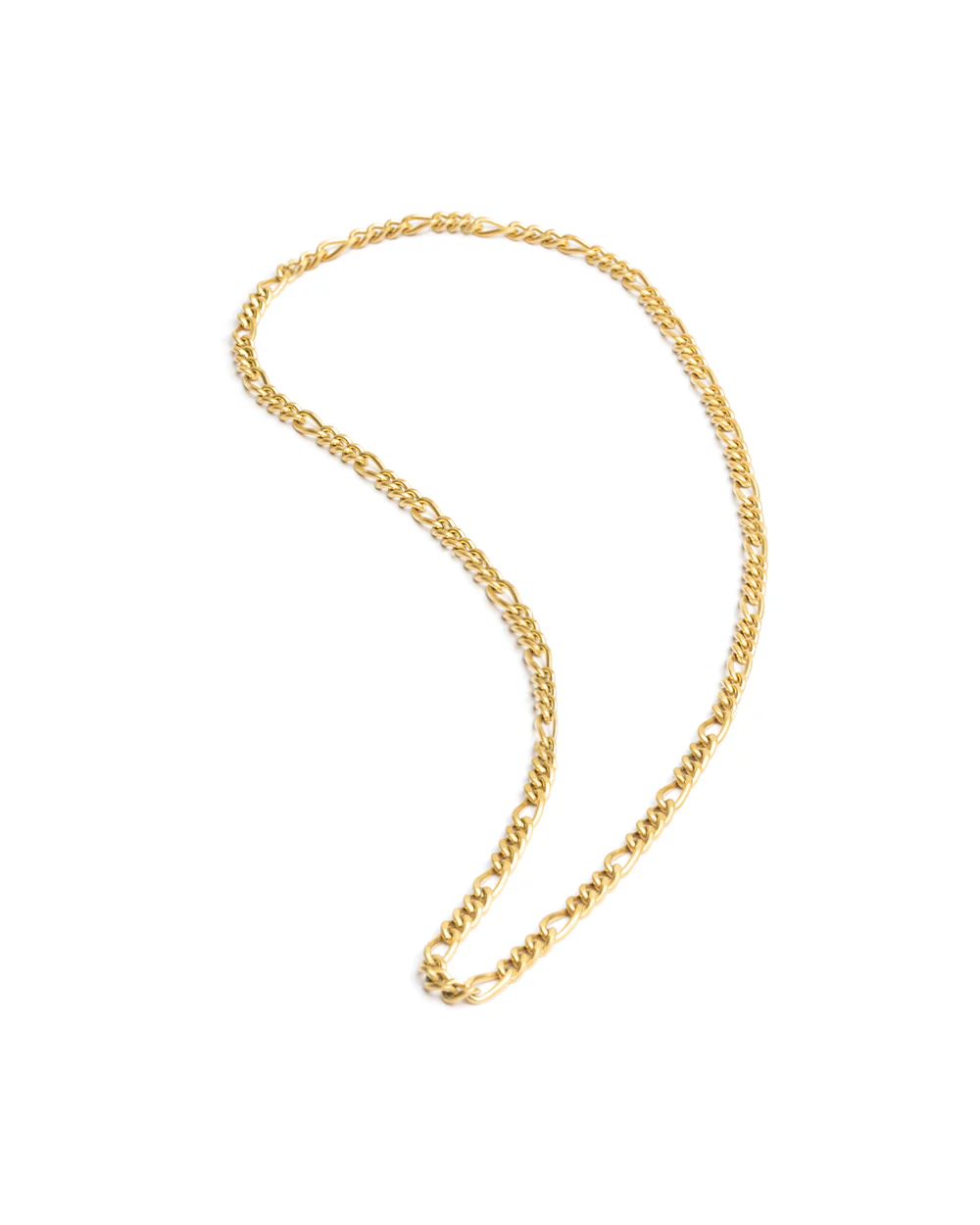 3mm figaro necklace in stainless steel with gold-plated finish - Image 4