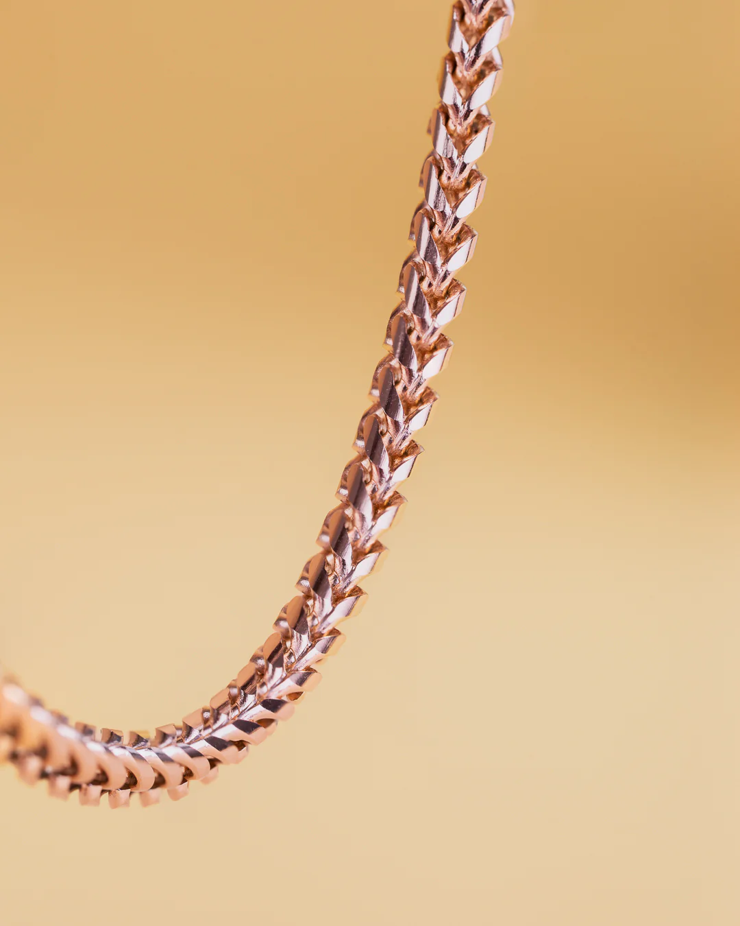 3mm foxtail necklace in stainless steel with a bronze plated finish - Image 3