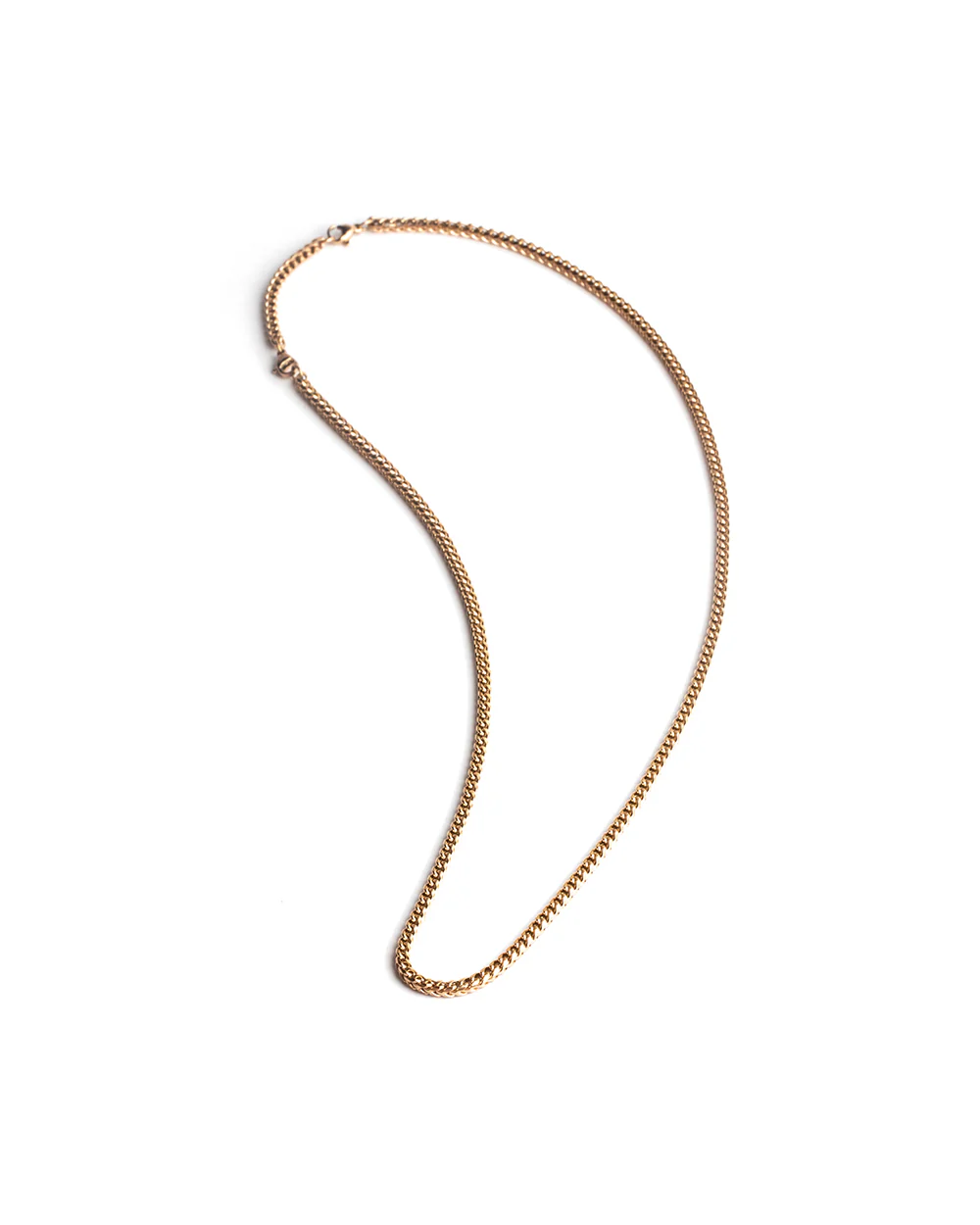 3mm foxtail necklace in stainless steel with a bronze plated finish - Image 4