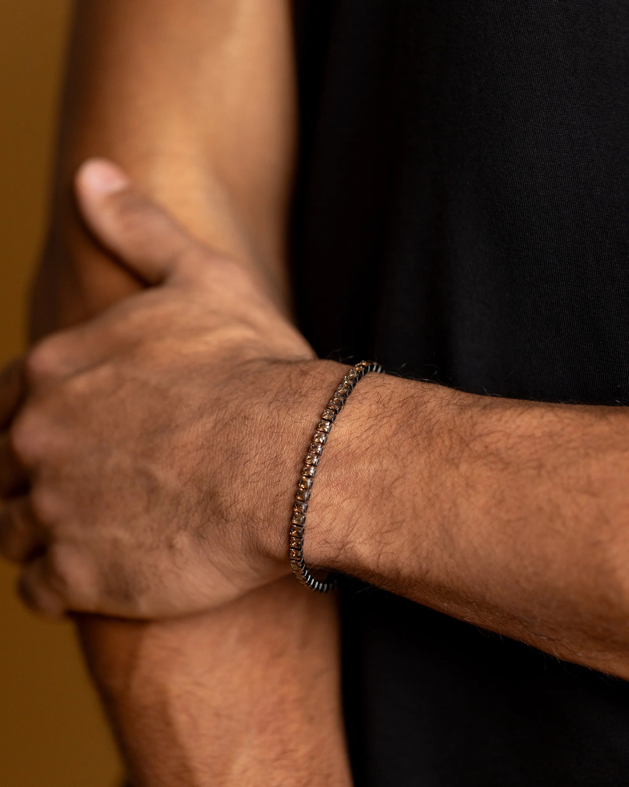 3mm Black Coffee tennis bracelet - Image 2