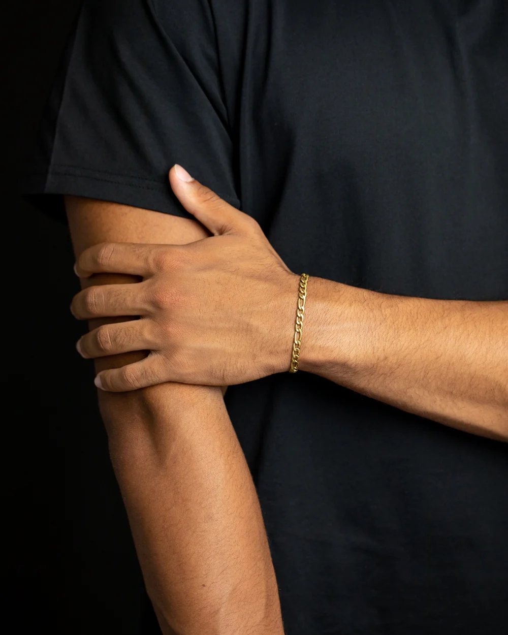 5mm figaro stainless steel chain with gold-plated finish - Image 5