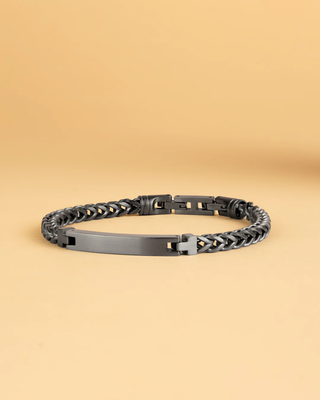5mm foxtail bracelet in stainless steel with black finish