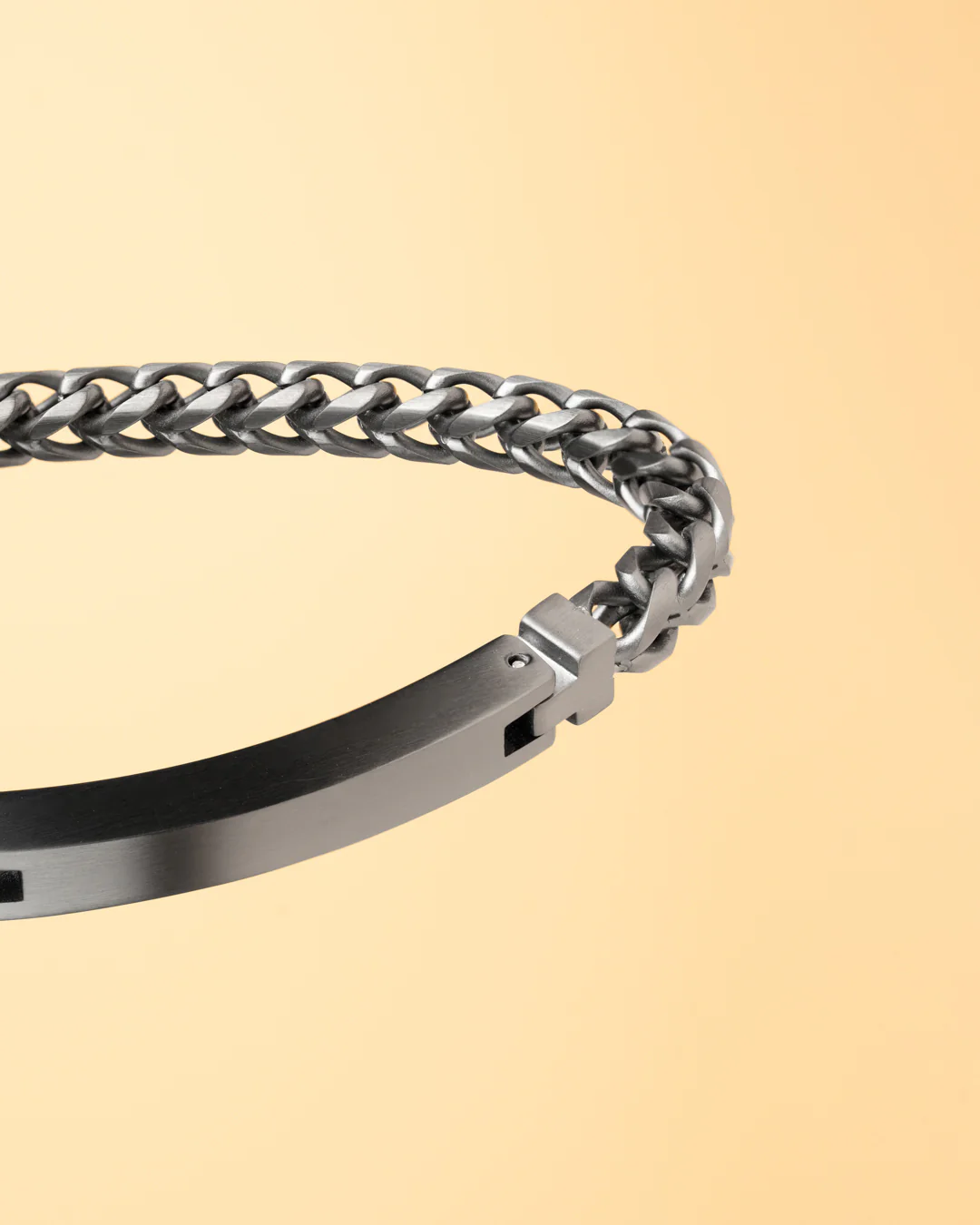 5mm foxtail bracelet in stainless steel with black finish - Image 2