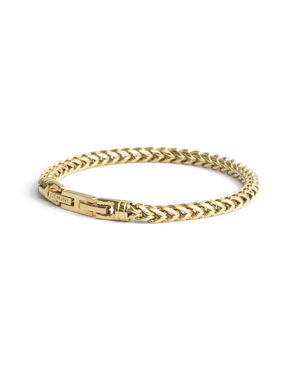 5mm foxtail bracelet in stainless steel with gold-plated finish - Image 7