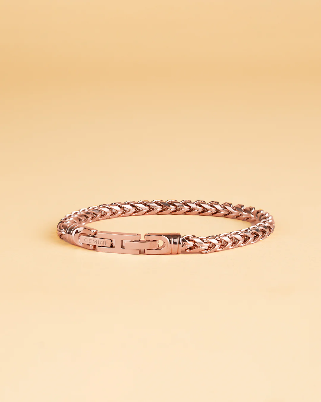 5mm foxtail bracelet in stainless steel with bronze plated finish