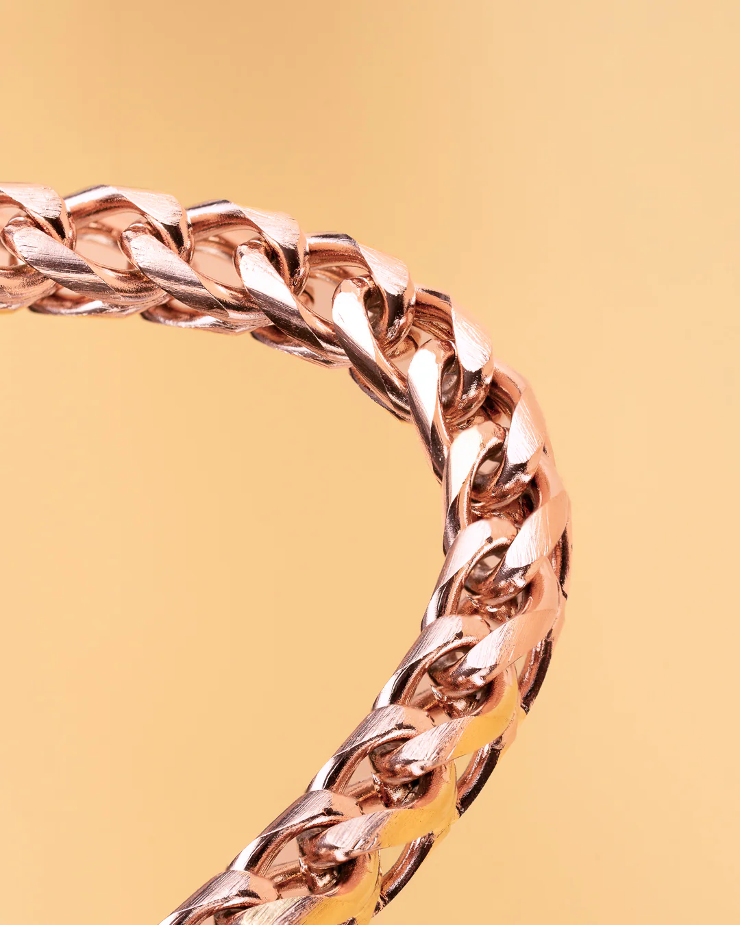 5mm foxtail bracelet in stainless steel with bronze plated finish - Image 4