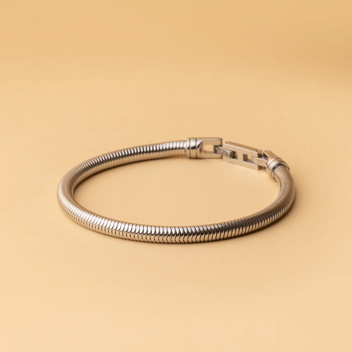 5mm Snake chain bracelet with silver finish