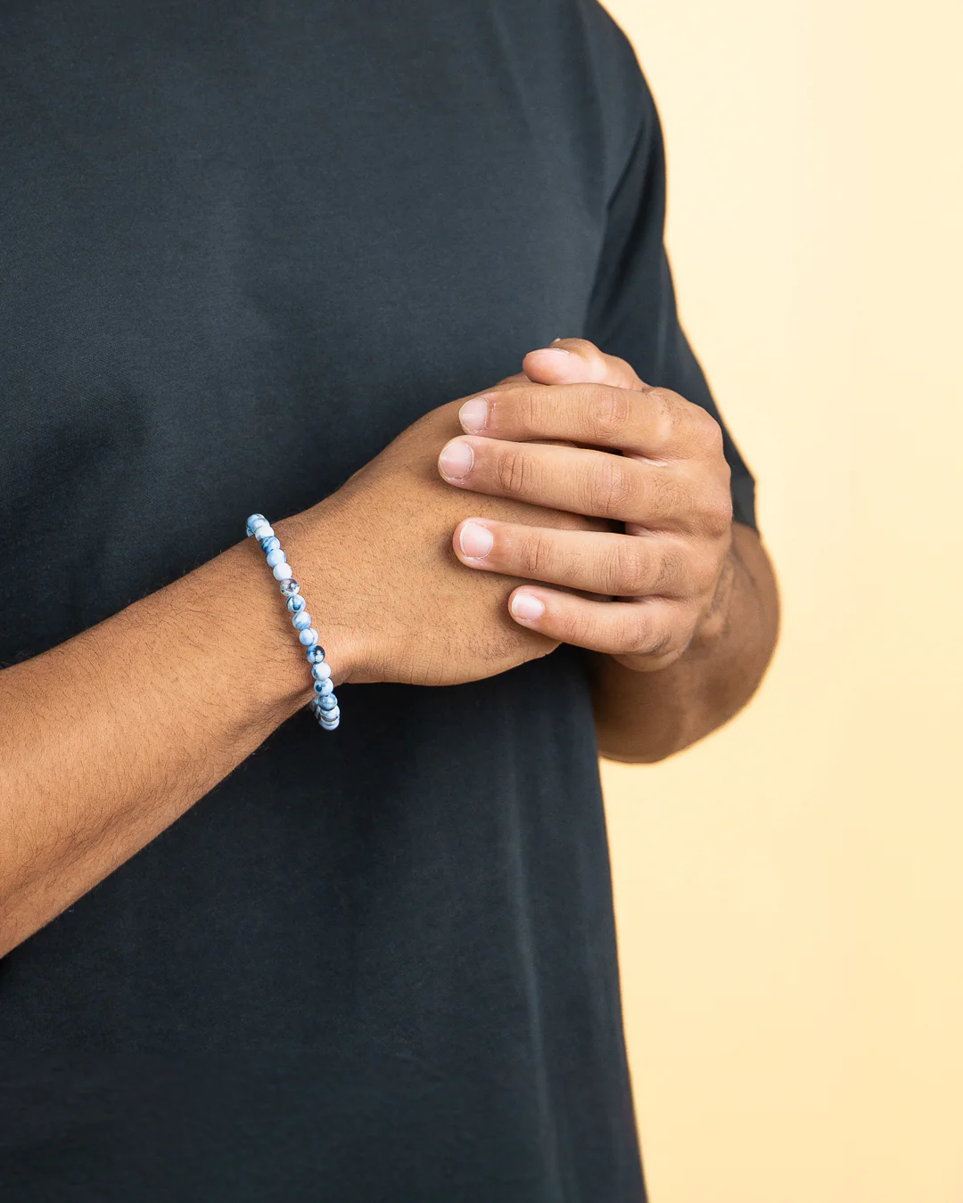 6mm bracelet with Blue Agate stone - Image 3