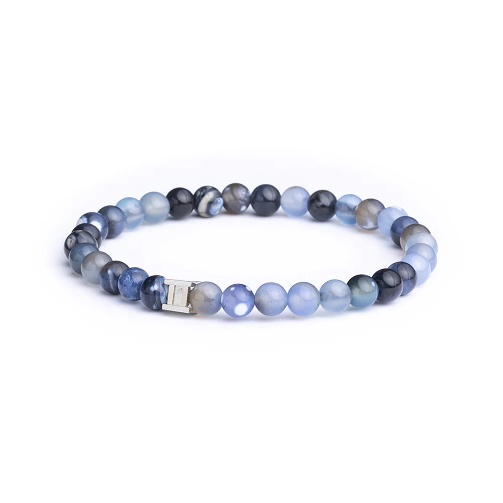 6mm bracelet with Blue Agate stone - Image 4
