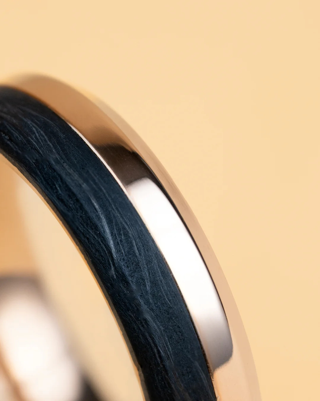 6mm Bronze-plated titanium and Carbon ring - Image 2