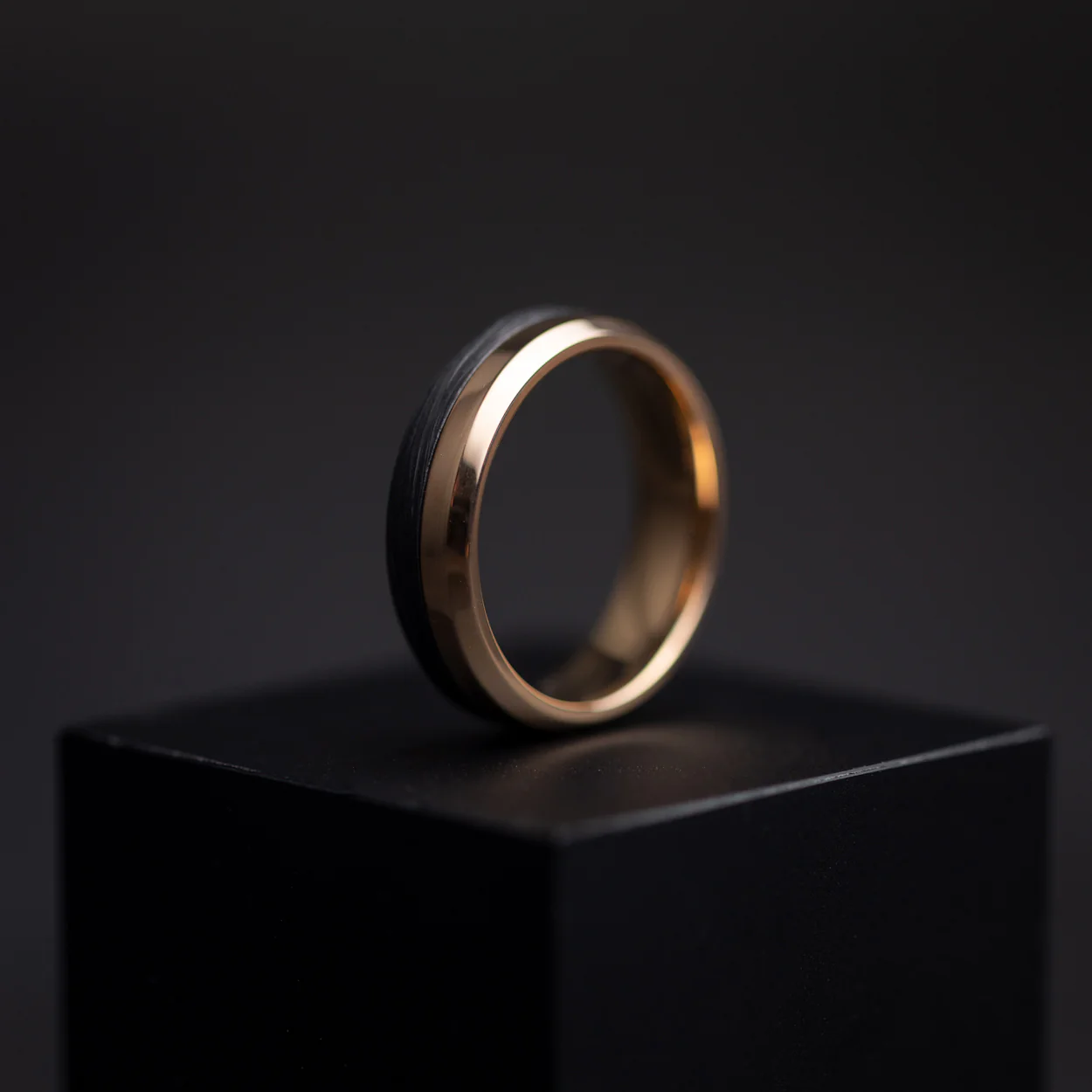 6mm Bronze-plated titanium and Carbon ring - Image 4