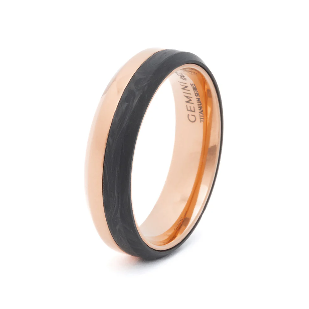 6mm Bronze-plated titanium and Carbon ring - Image 5