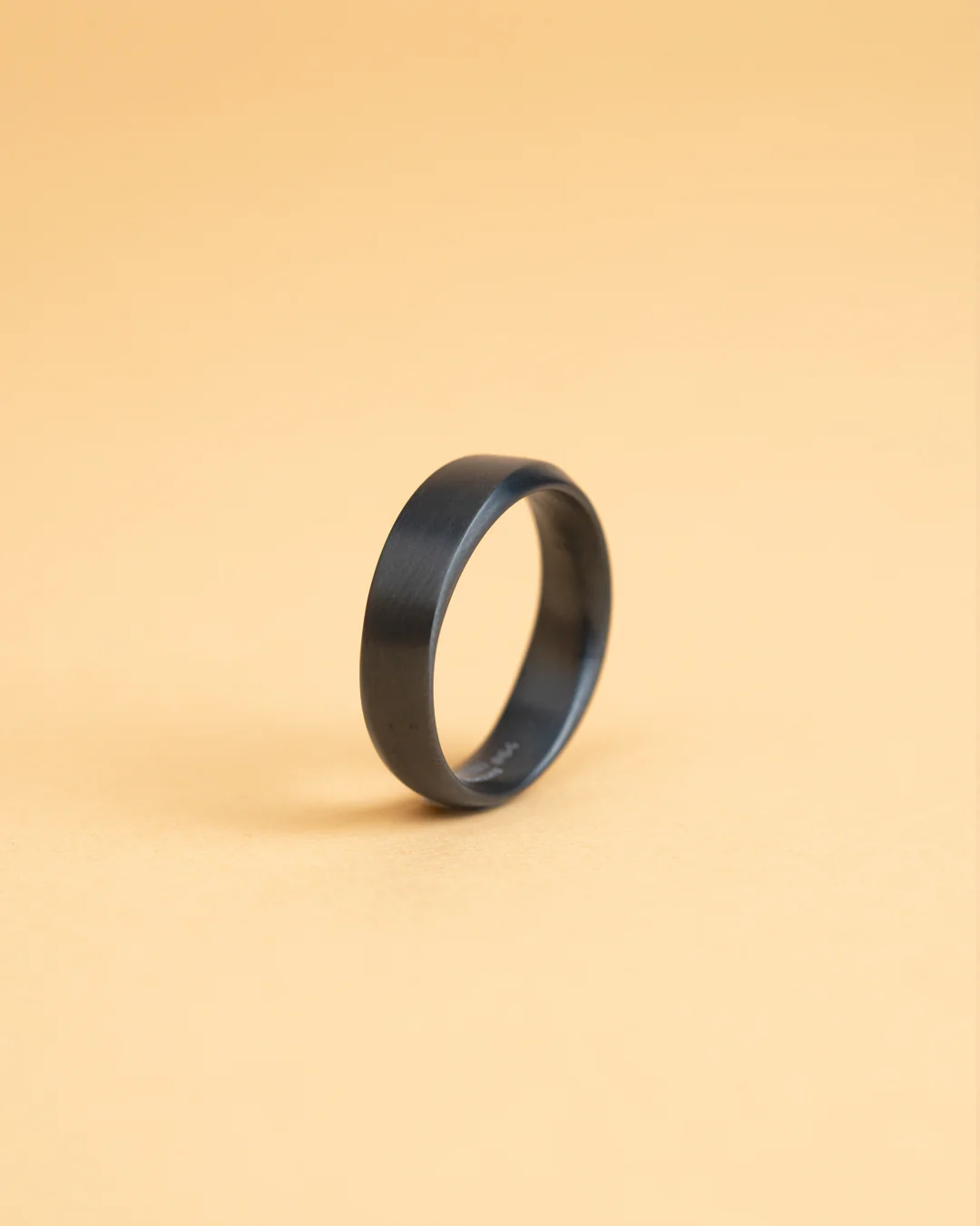 6mm Twisted full Black Titanium ring
