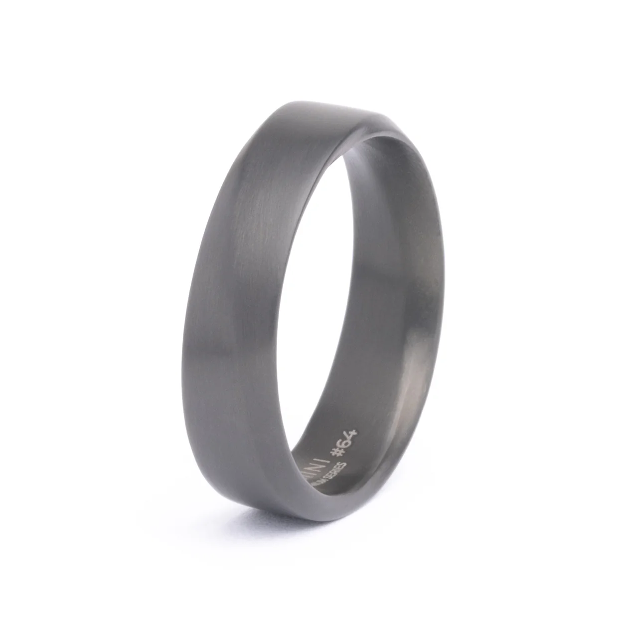 6mm Twisted full Black Titanium ring - Image 5