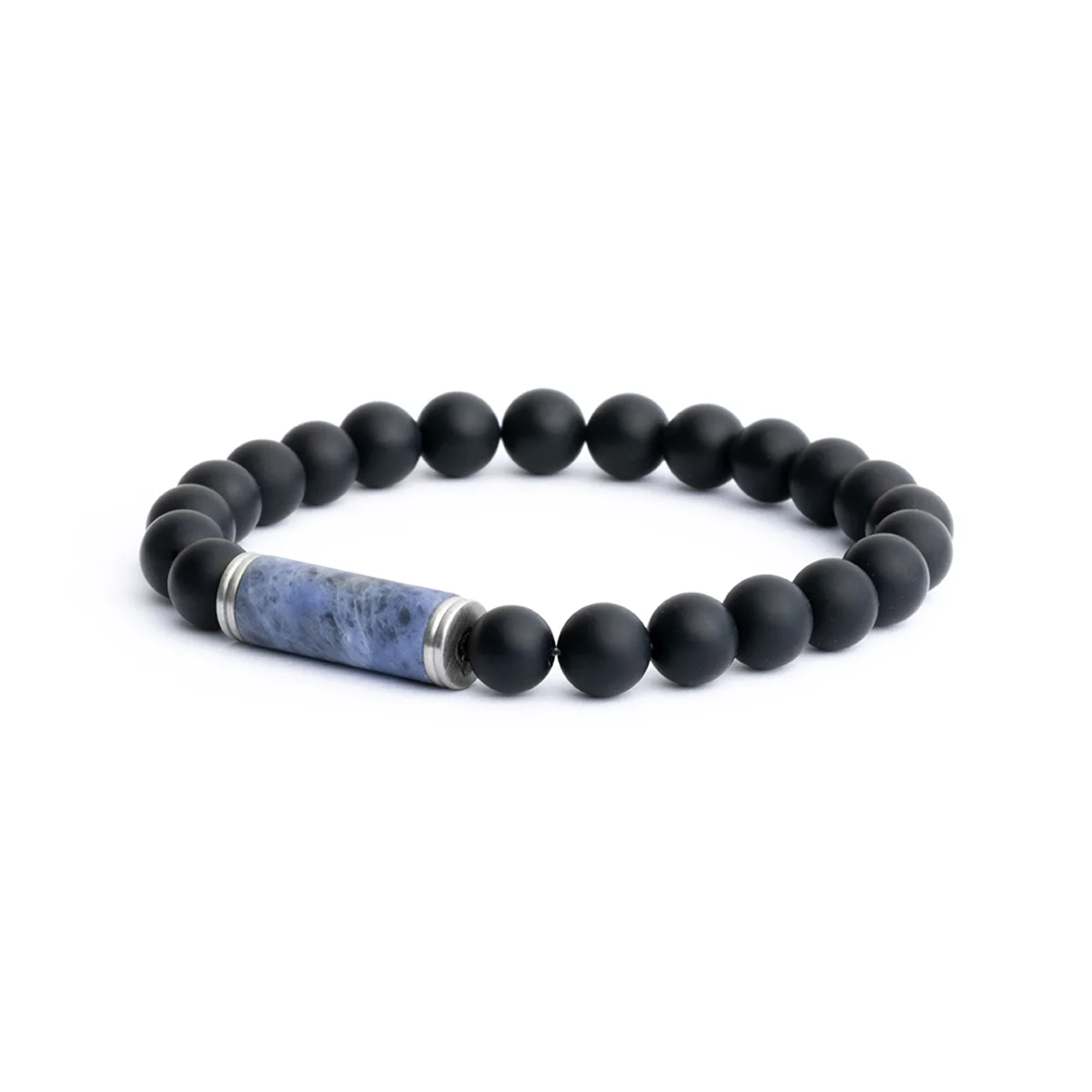 8mm beaded bracelet with a beautiful Blue Jeremejevite stone - Image 5