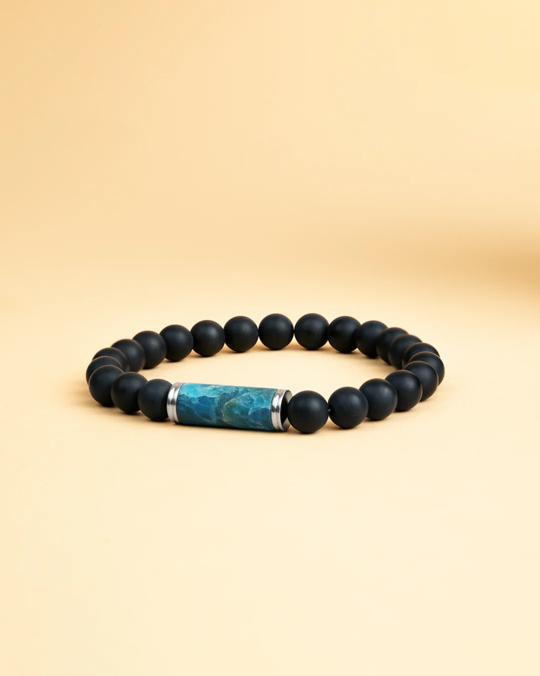 8mm beaded bracelet with a magnificent Grandidierite stone
