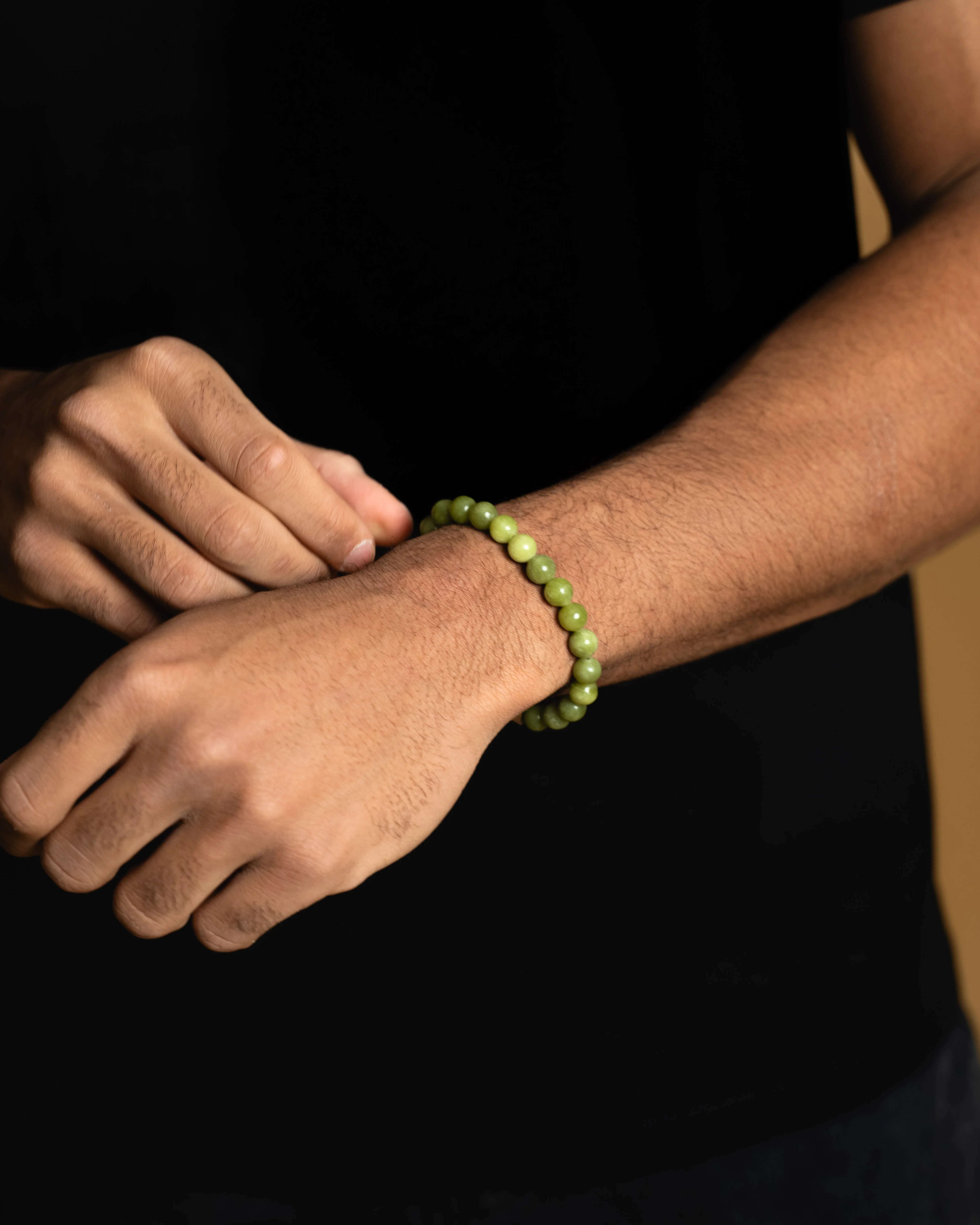 8mm bracelet with Jade stone - Image 2