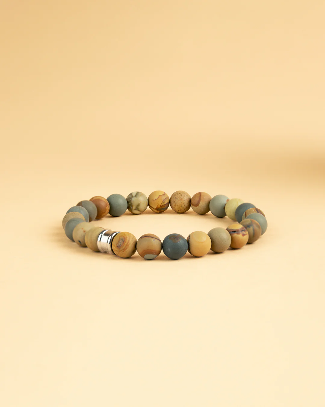 8mm bracelet with matte agate stone