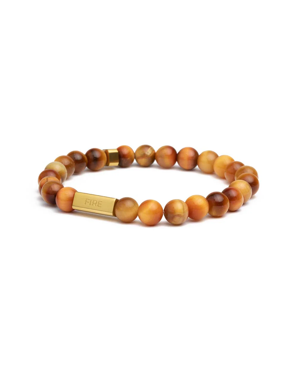 8mm Bracelet with orange Tiger Eye stone - Image 4