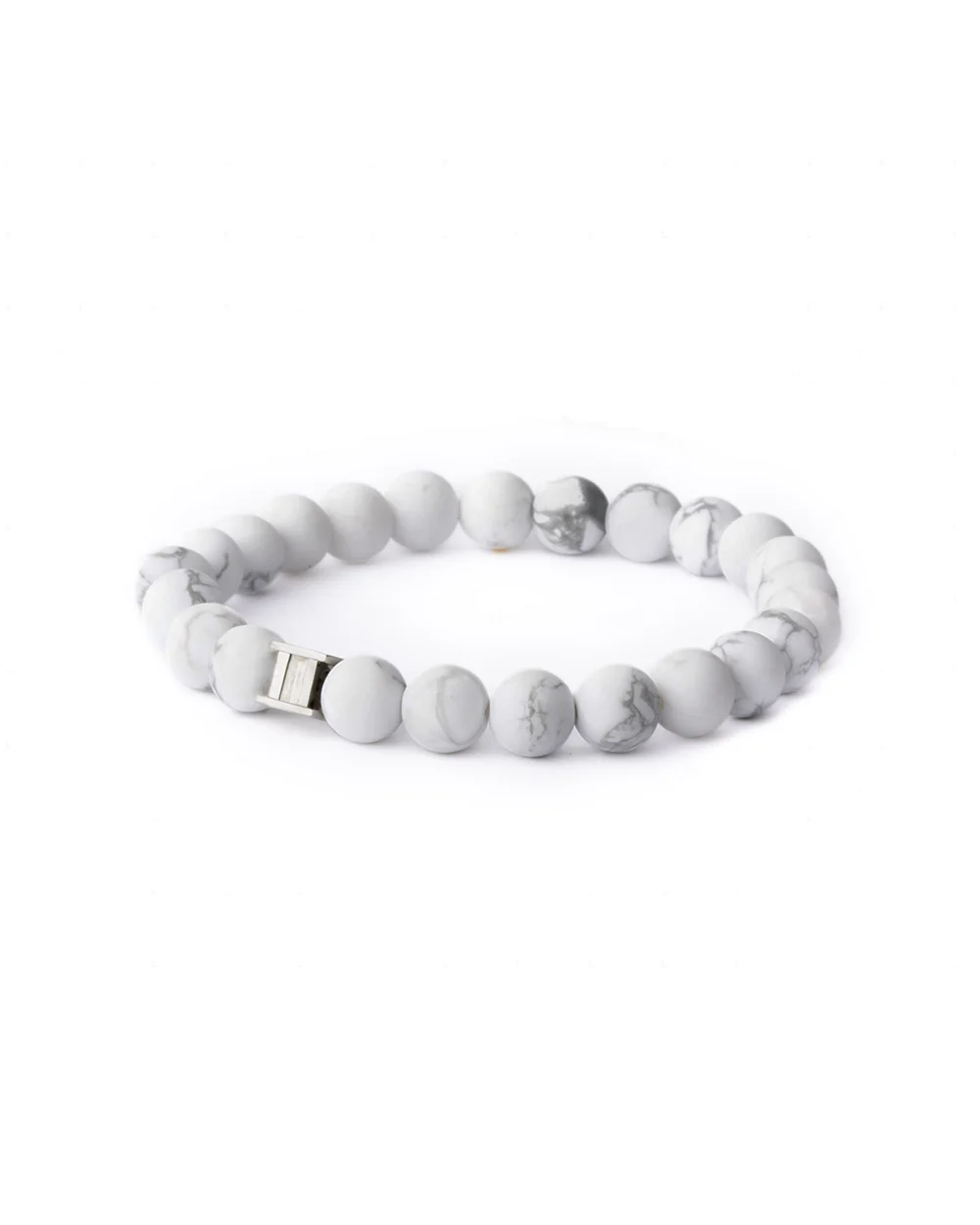 Bracelet with 8mm Matte Howlite stone - Image 4