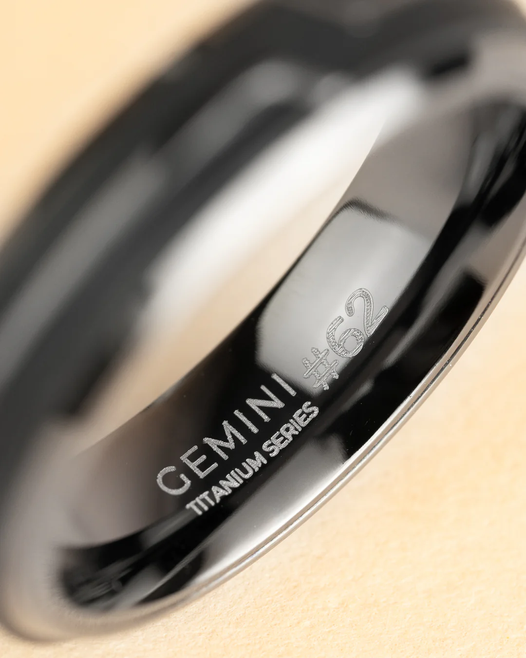 Black titanium ring with Forged Carbon finish - Image 6