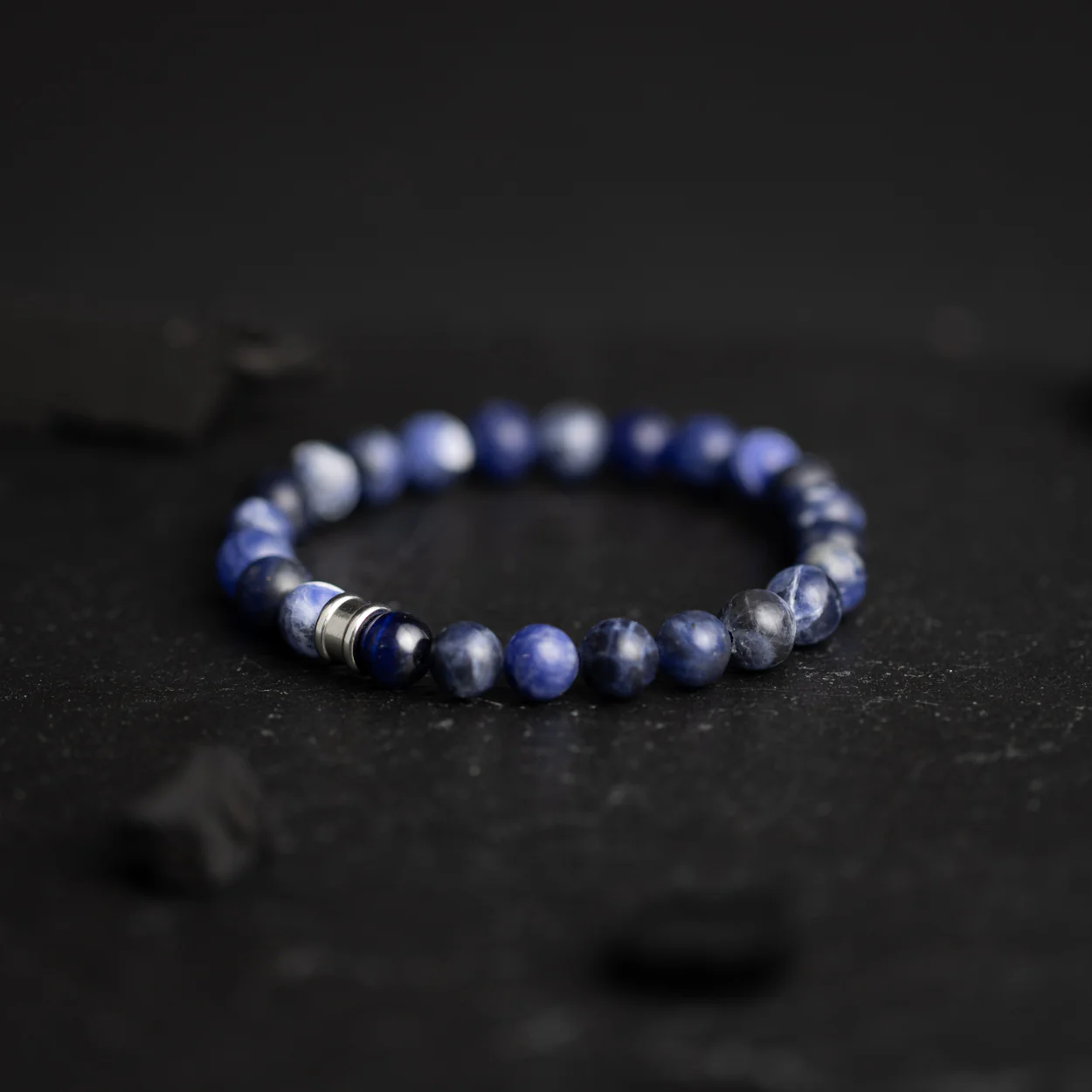 Bracelet with 8mm Blue Sodalite stones - Image 2