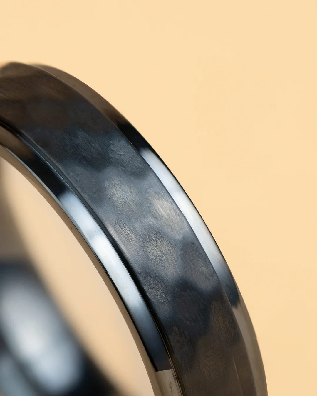 6mm Titanium ring with black on black finish - Image 2