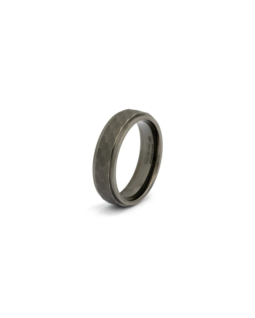 6mm Titanium ring with black on black finish - Image 5