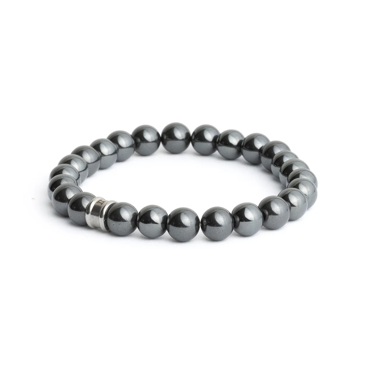Bracelet with 8mm Hematite beads - Image 4