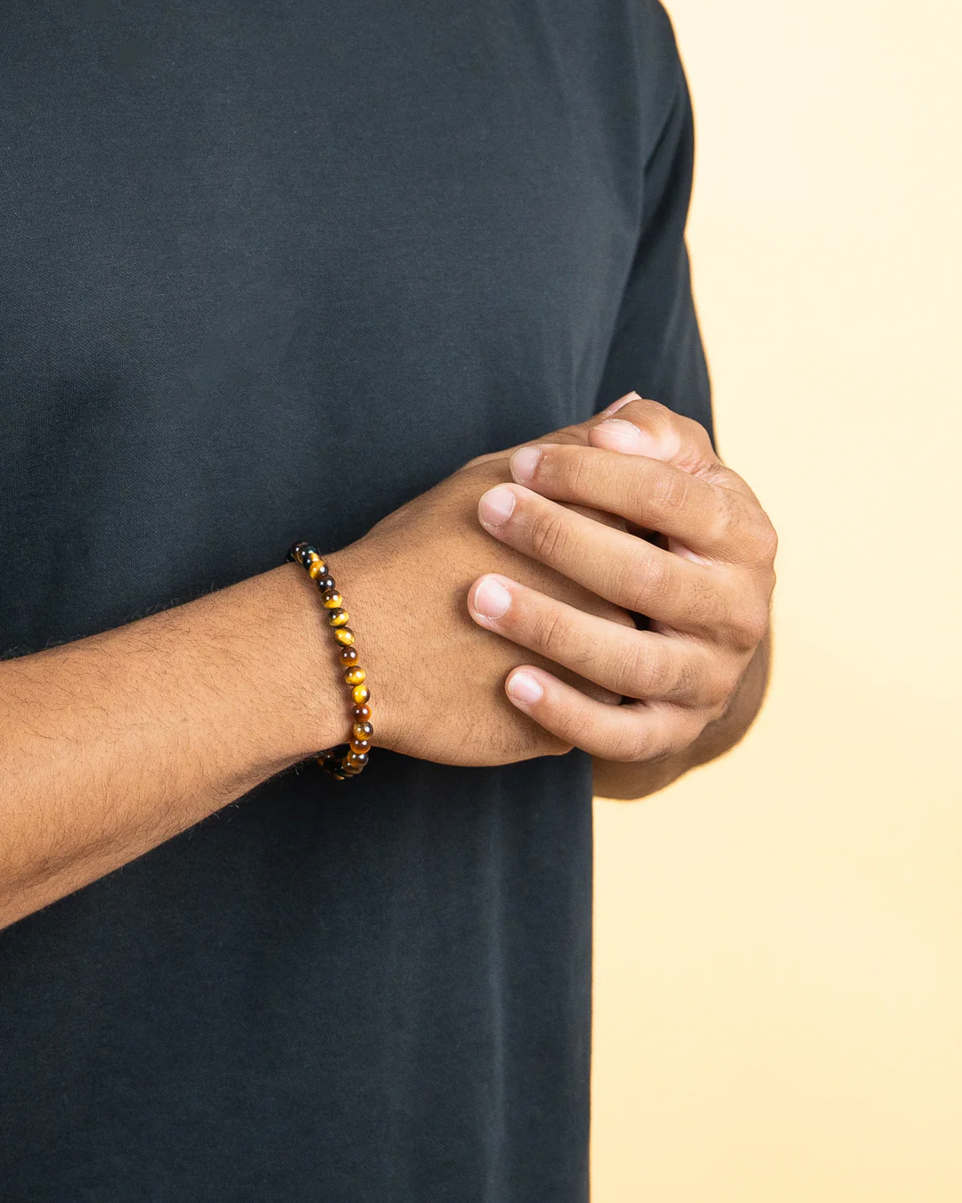 Bracelet with 6mm Tiger Eye stone - Image 3