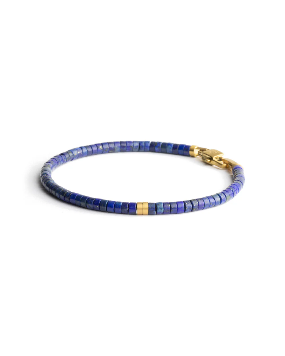 2mm Bracelet with Lapis Lazuli stones and titanium element - Image 4