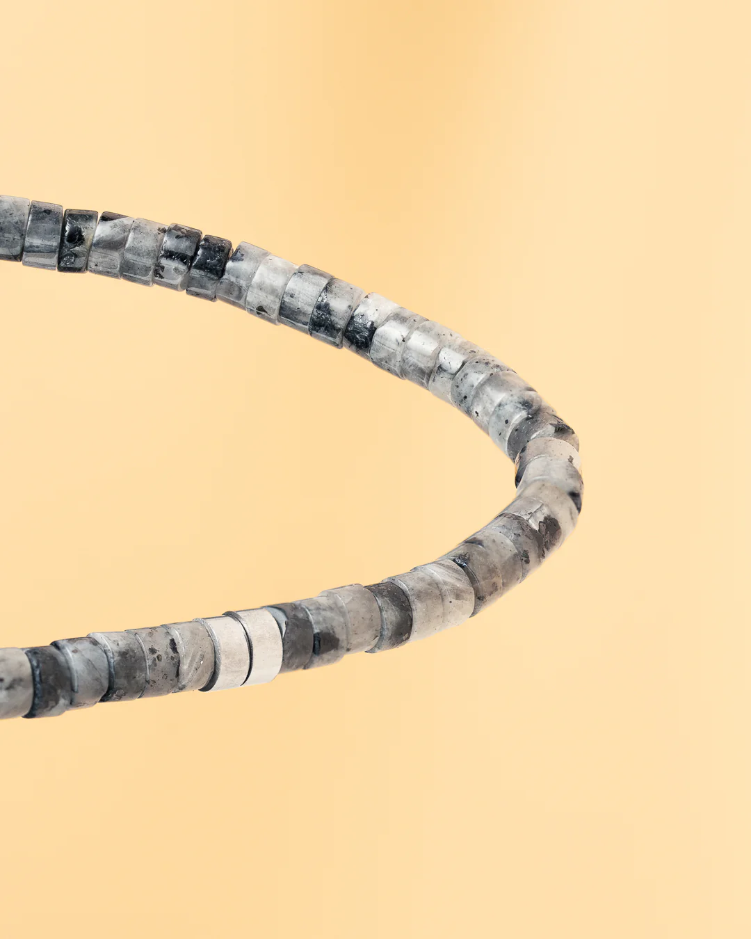 2mm Bracelet with Larvikite stones and titanium element - Image 3