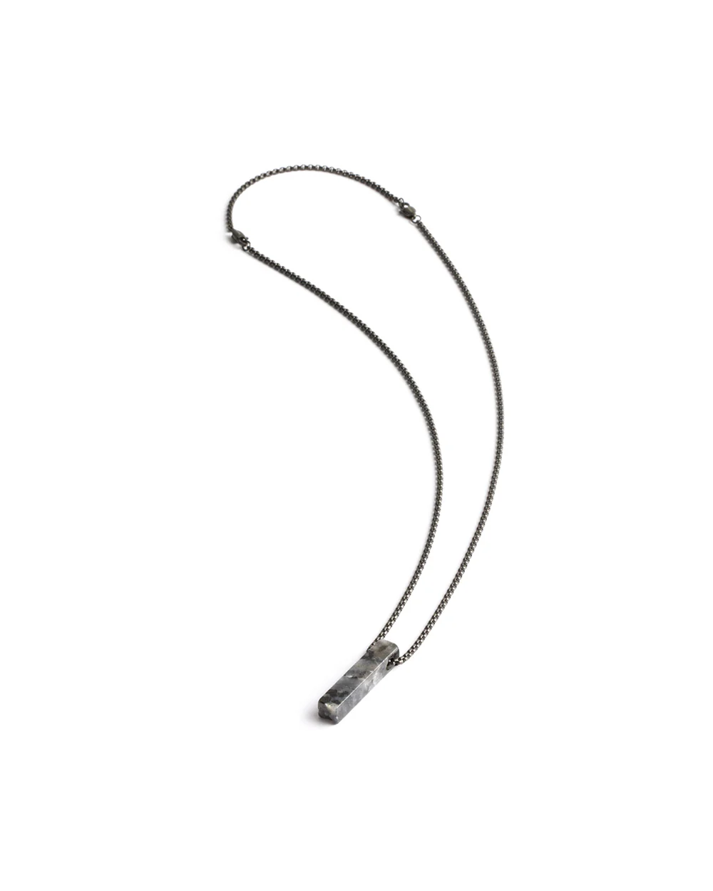 Stainless steel necklace with a Larvikite stone - Image 4