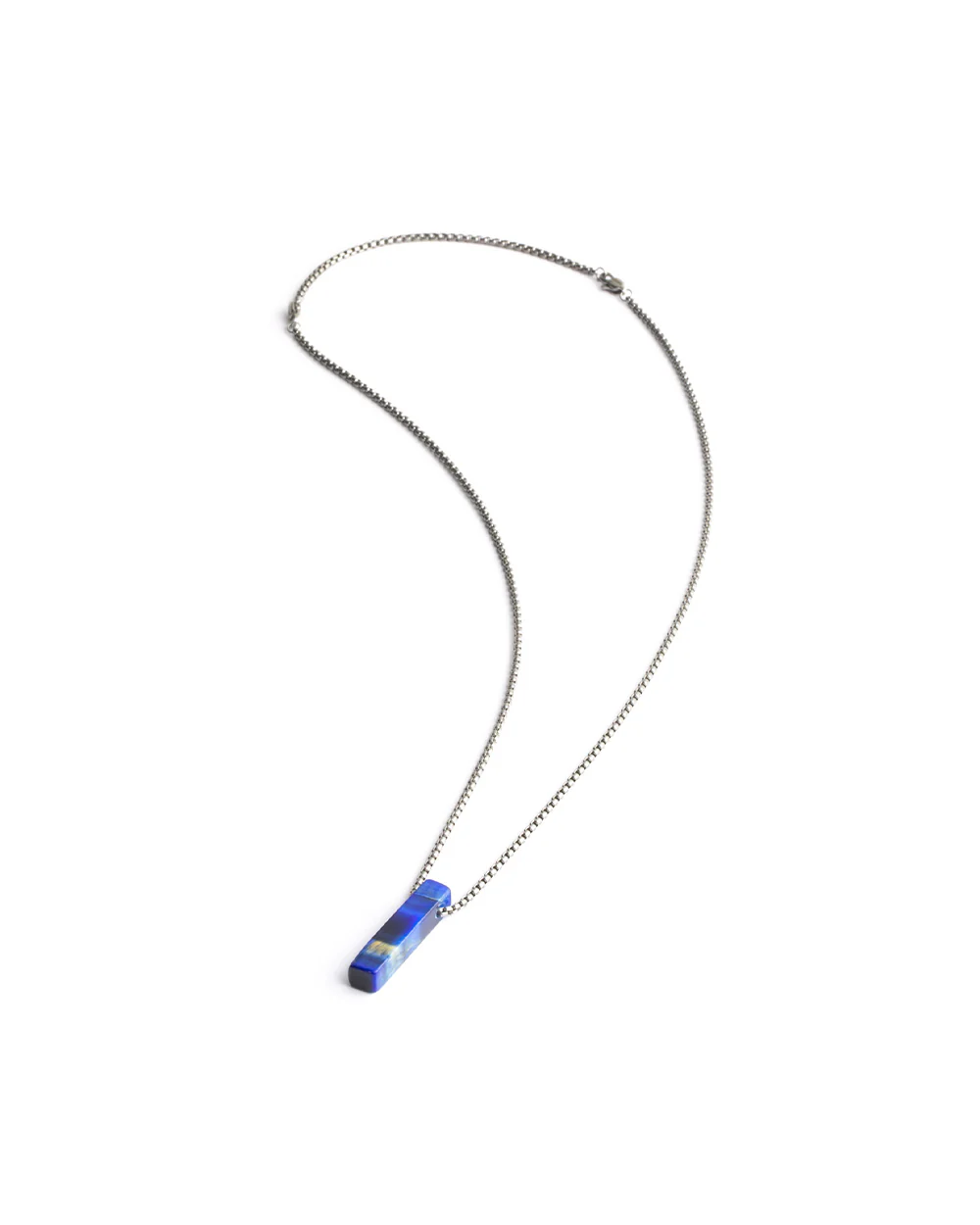 Stainless steel necklace with Blue Tiger Eye stone - Image 6